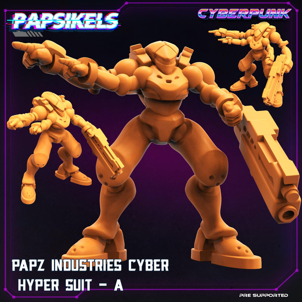 3D Printed Papsikels Cyberpunk Sci-Fi Papz Industries Hyper Cyber Suit A - 28mm 32mm (Online Only)