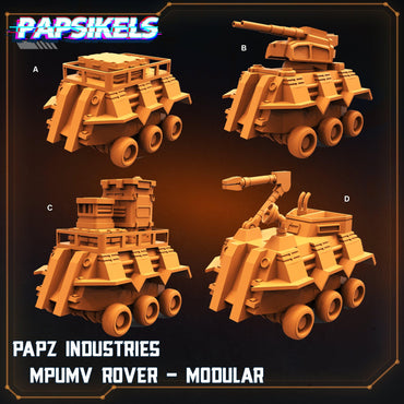 3D Printed Papsikels Cyberpunk Sci-Fi - Papz Industries Mpumv Rover - 28mm 32mm (Online Only)