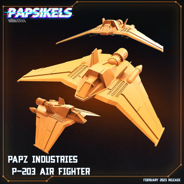 3D Printed Papsikels Cyberpunk Sci-Fi - Papz Industries P 203 Air Fighter - 28mm 32mm (Online Only)