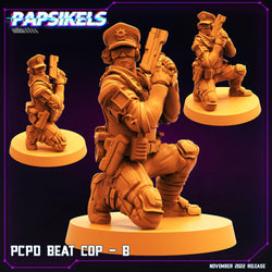 3D Printed Papsikels Cyberpunk Sci-Fi Pcpd Beat Cop Set - 28mm 32mm (Online Only)