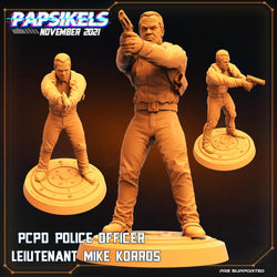 3D Printed Papsikels Cyberpunk Sci-Fi Pcpd Police Officer Detective Set - 28mm 32mm (Online Only)