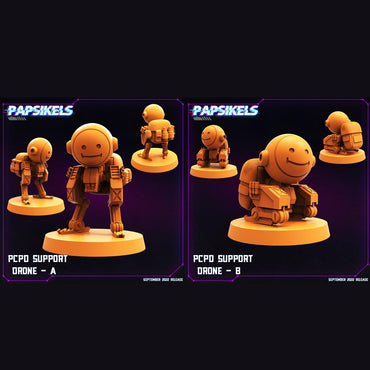 3D Printed Papsikels Cyberpunk Sci-Fi Pcpd Support Drone Set - 28mm 32mm (Online Only)