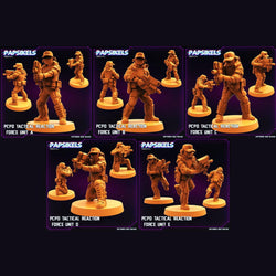 3D Printed Papsikels Cyberpunk Sci-Fi Pcpd Tactical Reaction Force Unit - 28mm 32mm (Online Only)