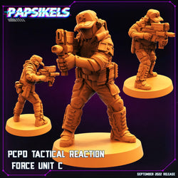 3D Printed Papsikels Cyberpunk Sci-Fi Pcpd Tactical Reaction Force Unit - 28mm 32mm (Online Only)