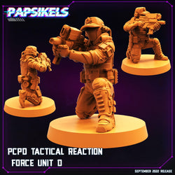 3D Printed Papsikels Cyberpunk Sci-Fi Pcpd Tactical Reaction Force Unit - 28mm 32mm (Online Only)
