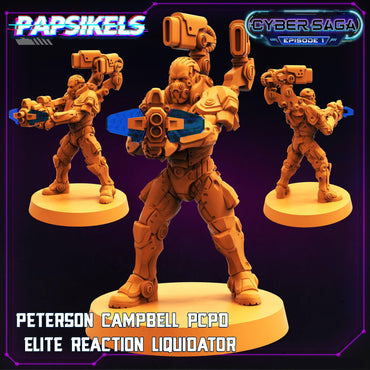 3D Printed Papsikels Cyberpunk Sci-Fi Peterson Campbell Pcpd Elite Reaction Liquidator Cyber Saga - 28mm 32mm (Online Only)