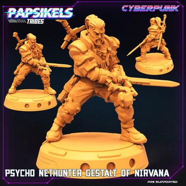 3D Printed Papsikels Cyberpunk Sci-Fi Psycho Nethunter Gestalt Of Nirvana - 28mm 32mm (Online Only)