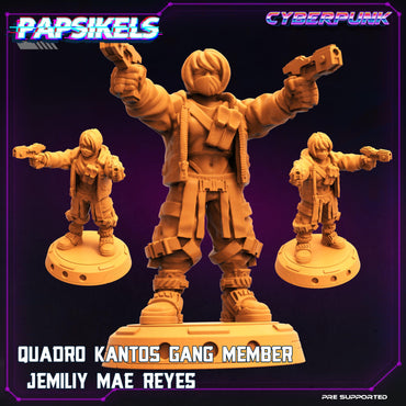 3D Printed Papsikels Cyberpunk Sci-Fi Quadro Kantos Gang Jemiliy Mae Reyes - 28mm 32mm (Online Only)