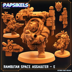 3D Printed Papsikels Cyberpunk Sci-Fi Rambutan Space Assaulters Set 2 - 28mm 32mm (Online Only)