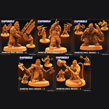 3D Printed Papsikels Cyberpunk Sci-Fi Rambutan Space Breakers Set - 28mm 32mm (Online Only)