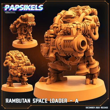3D Printed Papsikels Cyberpunk Sci-Fi Rambutan Space Loader A 28mm 32mm (Online Only)