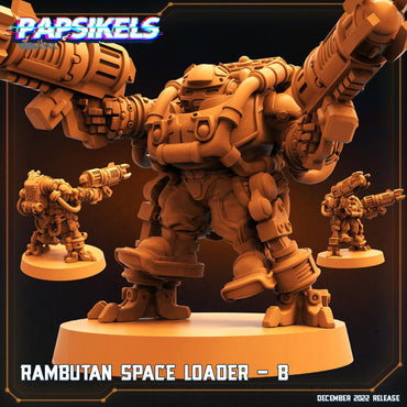 3D Printed Papsikels Cyberpunk Sci-Fi-Rambutan Space Loader - B 28mm 32mm (Online Only)