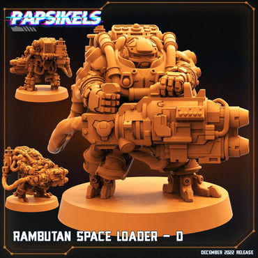 3D Printed Papsikels Cyberpunk Sci-Fi Rambutan Space Loader - D 28mm 32mm (Online Only)