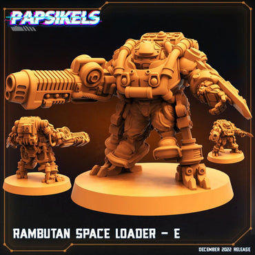 3D Printed Papsikels Cyberpunk Sci-Fi Rambutan Space Loader - E 28mm 32mm (Online Only)