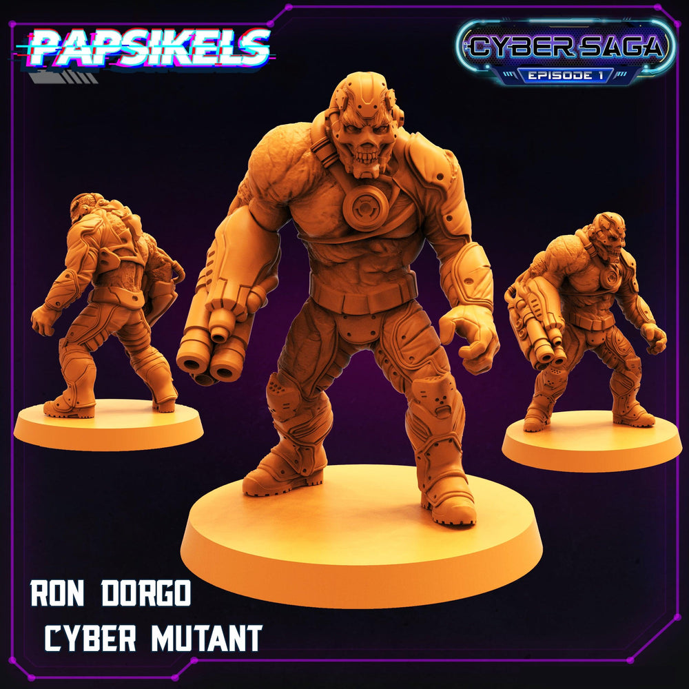 3D Printed Papsikels Cyberpunk Sci-Fi Ron Dorgo Cyber Mutant Cyber Saga - 28mm 32mm (Online Only)
