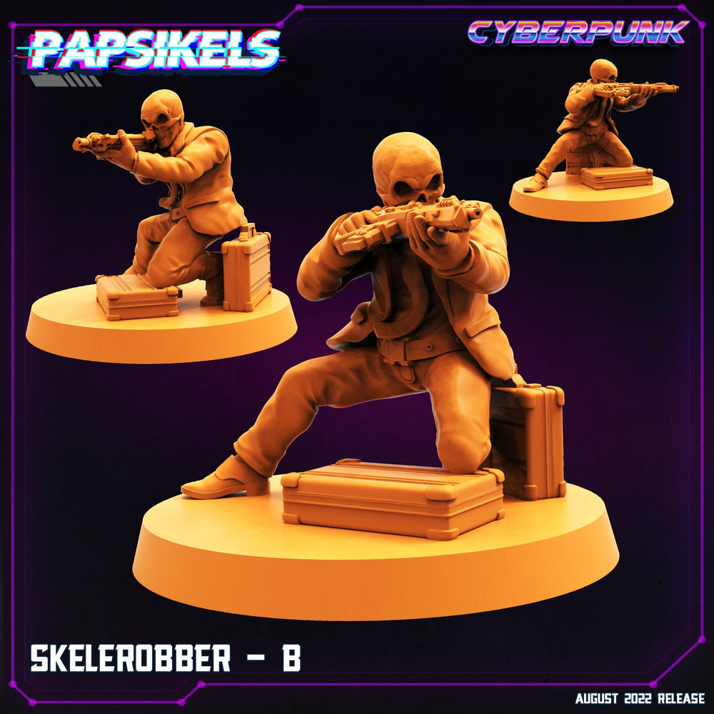 3D Printed Papsikels Cyberpunk Sci-Fi Skelerobber Set - 28mm 32mm (Online Only)