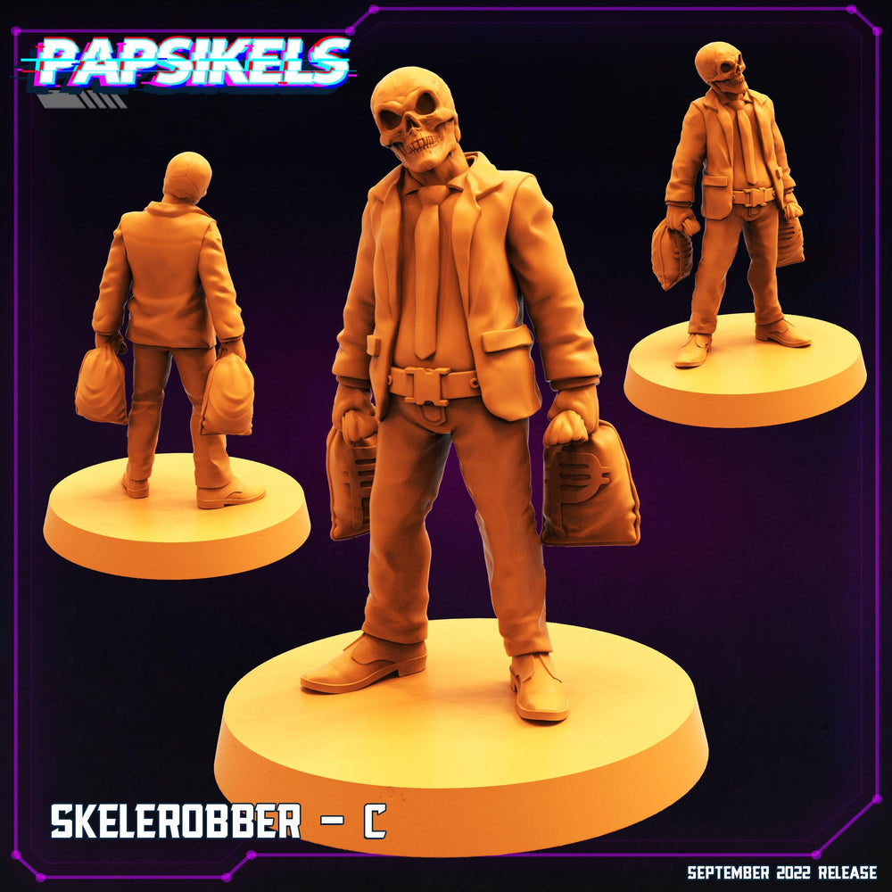 3D Printed Papsikels Cyberpunk Sci-Fi Skelerobber Set - 28mm 32mm (Online Only)