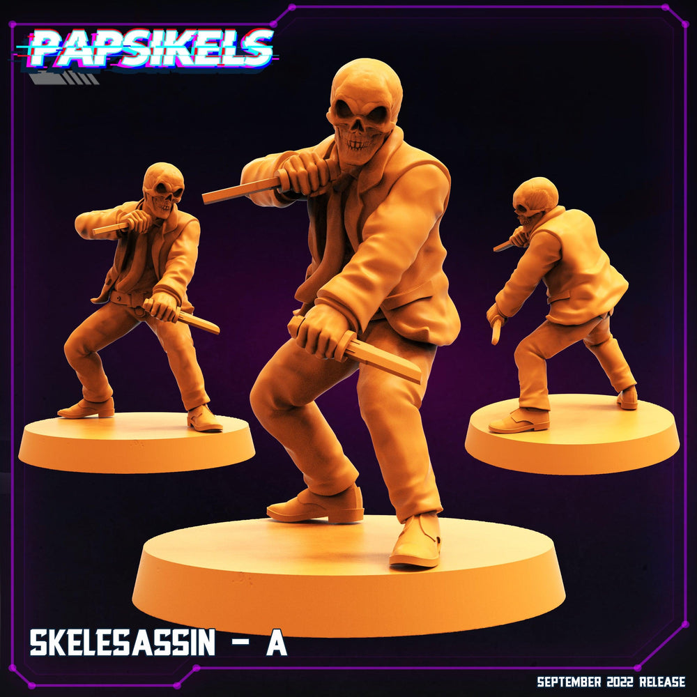 3D Printed Papsikels Cyberpunk Sci-Fi Skelerobber Set - 28mm 32mm (Online Only)