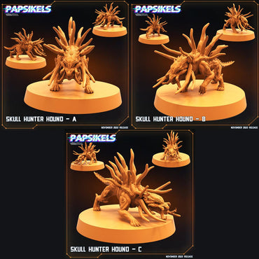 3D Printed Papsikels Cyberpunk Sci-Fi Skull Hunter Hounds Set - 28mm 32mm (Online Only)