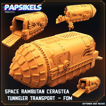 3D Printed Papsikels Cyberpunk Sci-Fi Space Rambutan Cerastea Tunneler Transport Fdm - 28mm 32mm (Online Only)