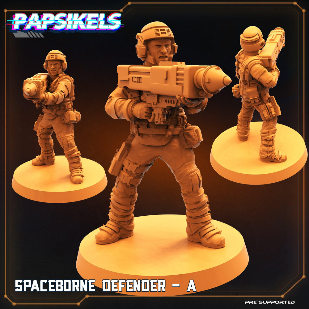 3D Printed Papsikels Cyberpunk Sci-Fi Spaceborne Defender Set - 28mm 32mm (Online Only)
