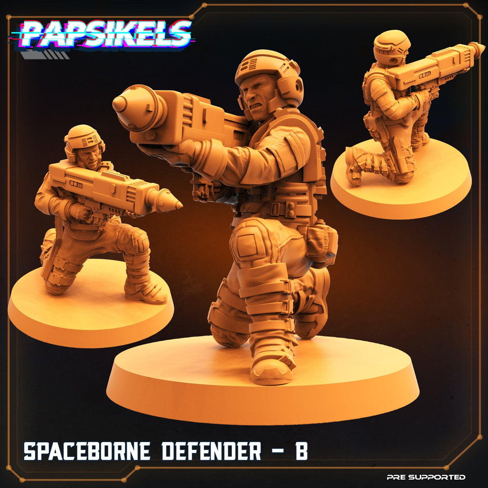 3D Printed Papsikels Cyberpunk Sci-Fi Spaceborne Defender Set - 28mm 32mm (Online Only)