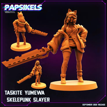 3D Printed Papsikels Cyberpunk Sci-Fi Taskite Yumewa Skelepunk Slayer - 28mm 32mm (Online Only)
