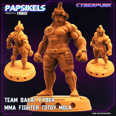 3D Printed Papsikels Cyberpunk Sci-Fi Team Bakat Cyber Mma Fighter Totoy Mola - 28mm 32mm (Online Only)