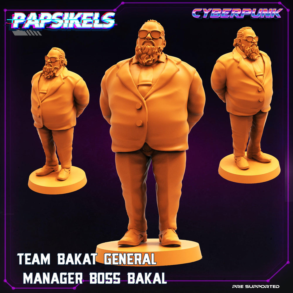 3D Printed Papsikels Cyberpunk Sci-Fi Team Bakat General Manager Boss Bigz - 28mm 32mm (Online Only)