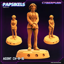3D Printed Papsikels Cyberpunk Sci-Fi The Corpo World Agents Set - 28mm 32mm (Online Only)