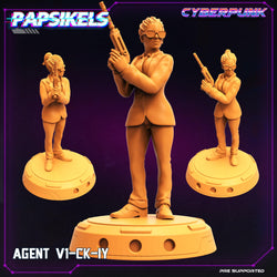 3D Printed Papsikels Cyberpunk Sci-Fi The Corpo World Agents Set - 28mm 32mm (Online Only)