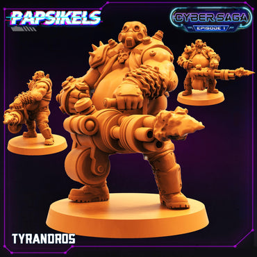 3D Printed Papsikels Cyberpunk Sci-Fi Tyrandros Cyber Saga - 28mm 32mm (Online Only)