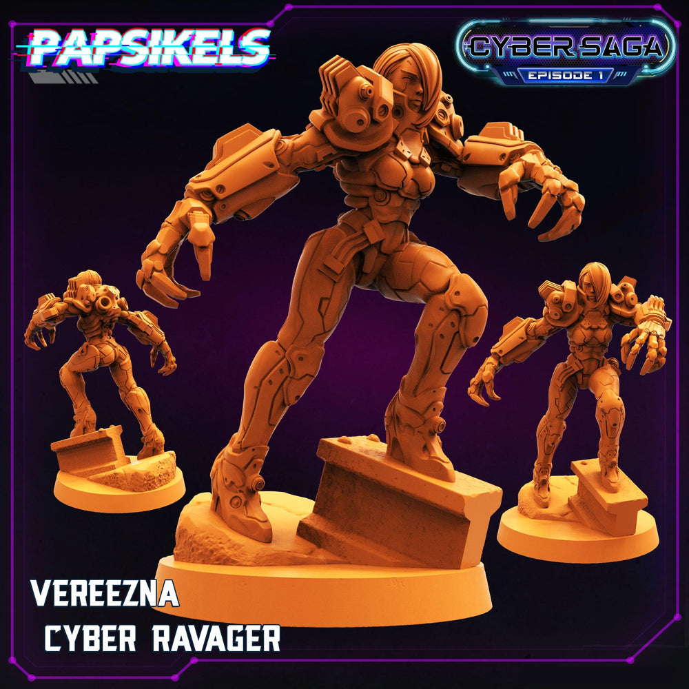 3D Printed Papsikels Cyberpunk Sci-Fi Vareezna Cyber Ravager Cyber Saga - 28mm 32mm (Online Only)