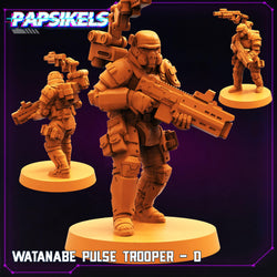 3D Printed Papsikels Cyberpunk Sci-Fi Watanabe Pulse Trooper Set - 28mm 32mm (Online Only)
