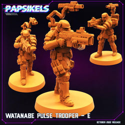 3D Printed Papsikels Cyberpunk Sci-Fi Watanabe Pulse Trooper Set - 28mm 32mm (Online Only)