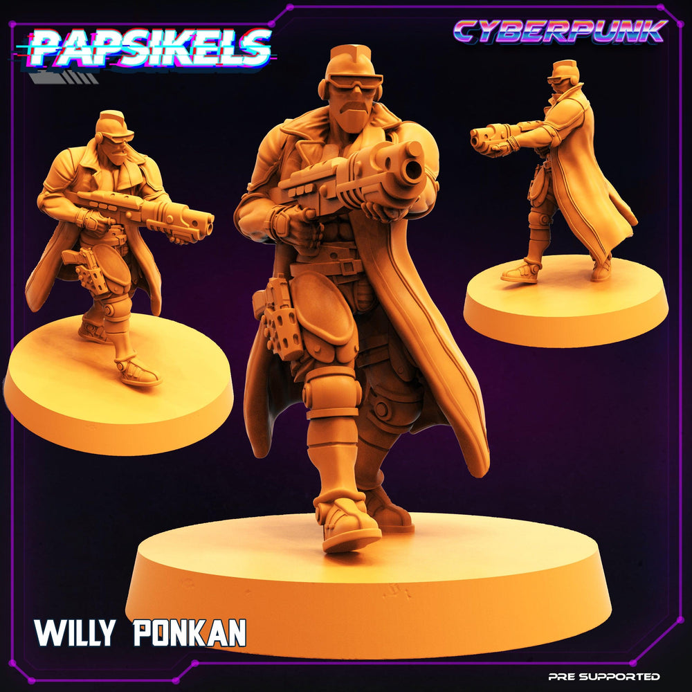 3D Printed Papsikels Cyberpunk Sci-Fi Willy Ponkan - 28mm 32mm (Online Only)
