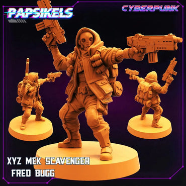 3D Printed Papsikels Cyberpunk Sci-Fi XYZ Mek Scavenger Fred Bugg - 28mm 32mm (Online Only)