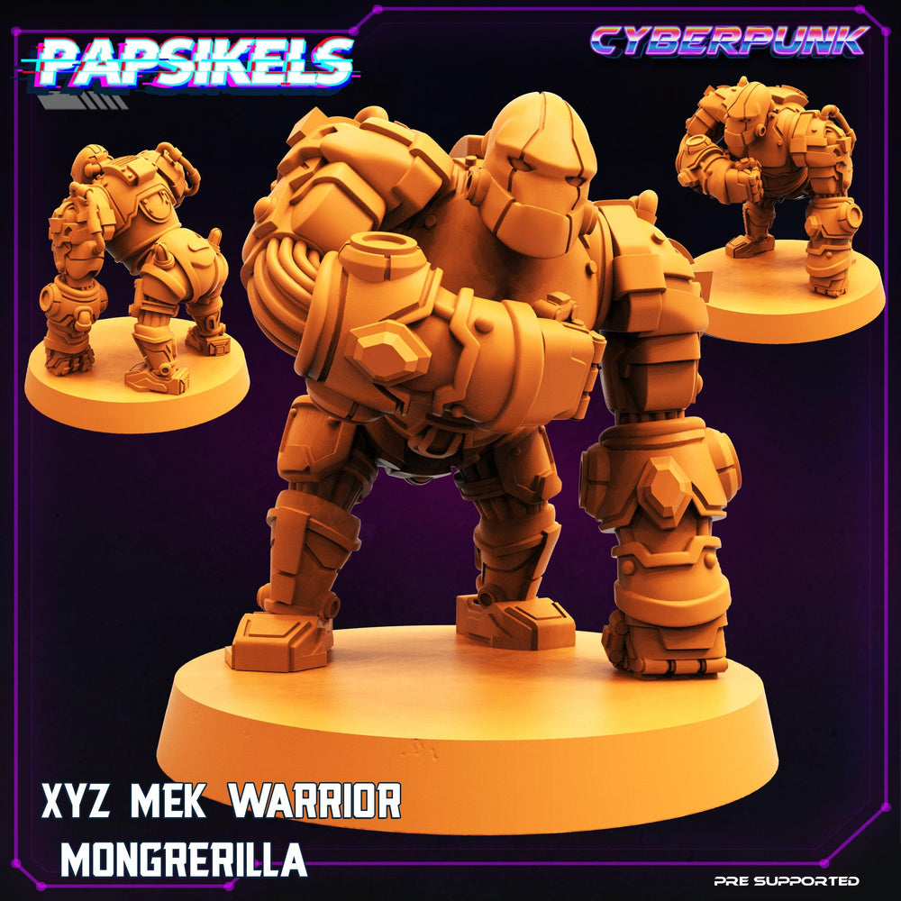3D Printed Papsikels Cyberpunk Sci-Fi XYZ Mek Warrior Mongrerilla - 28mm 32mm (Online Only)