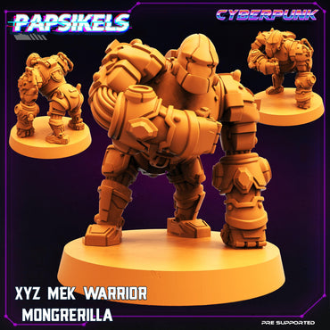 3D Printed Papsikels Cyberpunk Sci-Fi XYZ Mek Warrior Mongrerilla - 28mm 32mm (Online Only)