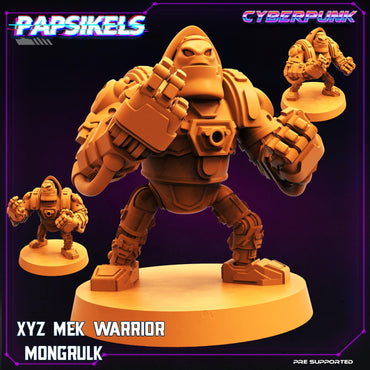 3D Printed Papsikels Cyberpunk Sci-Fi XYZ Mek Warrior Mongrulk - 28mm 32mm (Online Only)
