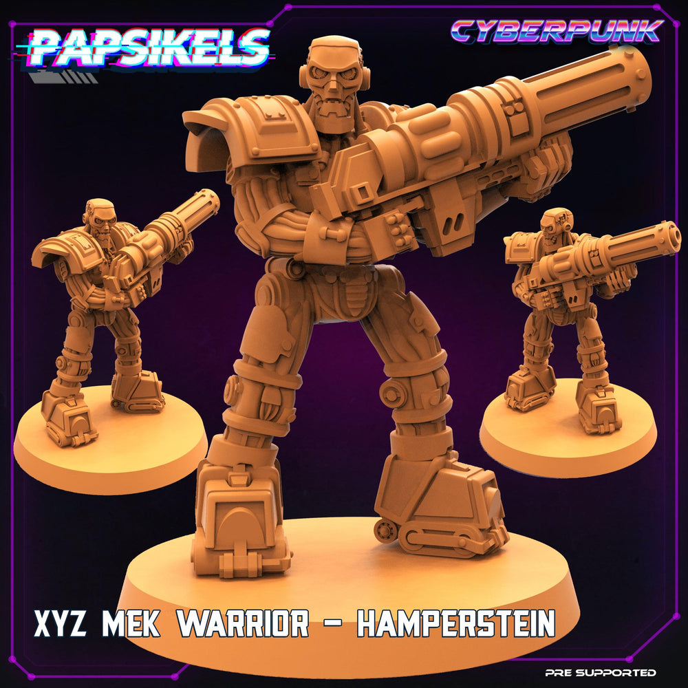 3D Printed Papsikels Cyberpunk Sci-Fi XYZ Mek Warrior Set - 28mm 32mm (Online Only)