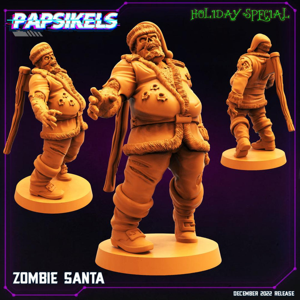 3D Printed Papsikels Cyberpunk Sci-Fi Zombie Santa- 28mm 32mm (Online Only)