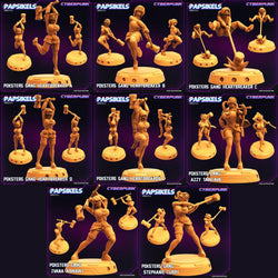 3D Printed Papsikels Cyberpunk The Corpo World Poksters Gang Set - 28mm 32mm (Online Only)