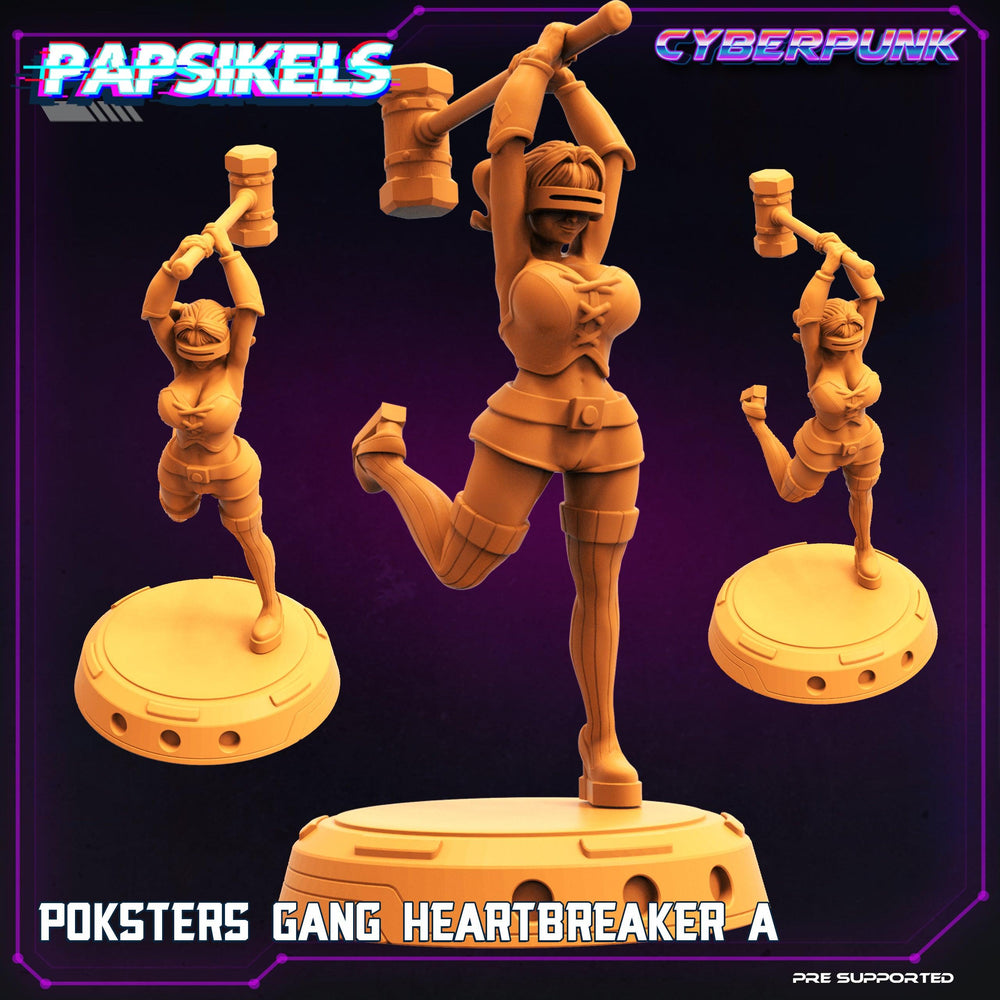3D Printed Papsikels Cyberpunk The Corpo World Poksters Gang Set - 28mm 32mm (Online Only)