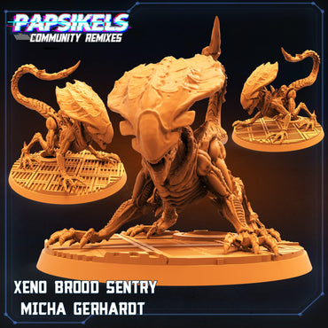 3D Printed Papsikels Cyberpunk Xeno Brood Sentry Micha Gerhardt - 28mm 32mm (Online Only)