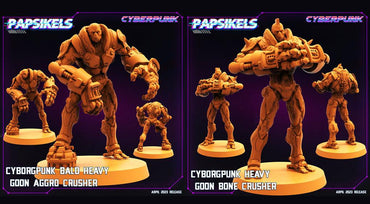 3D Printed Papsikels - Cyborgpunk Set - 28mm 32mm (Online Only)