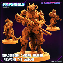 3D Printed Papsikels - Dragonborn Cyborg Set - 28mm 32mm (Online Only)