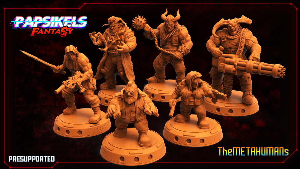 3D Printed Papsikels Fantasy Metahumans Set 28mm 32mm (Online Only)
