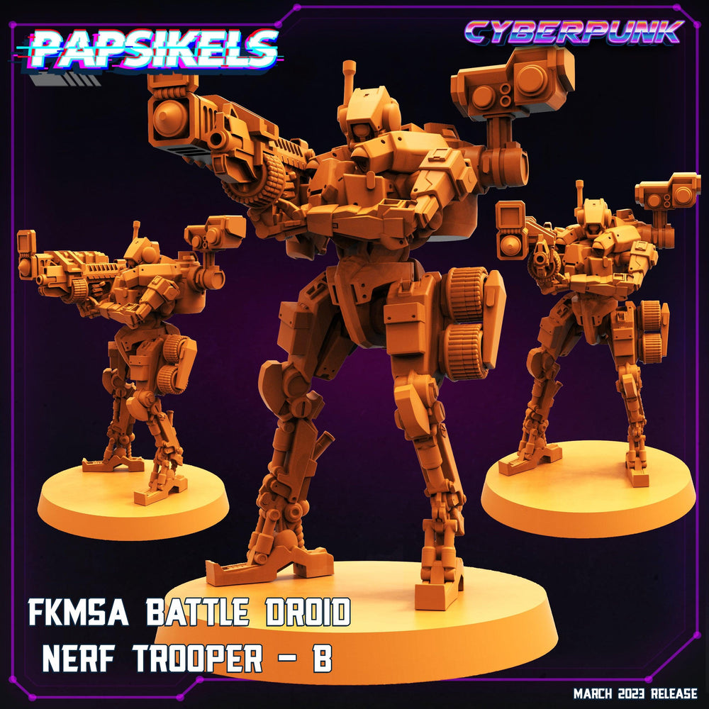 3D Printed Papsikels - Fkmsa Battle Droid Nerf Trooper Set March 2023 Cyberpunk - 28mm 32mm (Online Only)