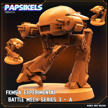 3D Printed Papsikels - Fkmsa Experimental Battle Mech Series 3 Set - 28mm 32mm (Online Only)